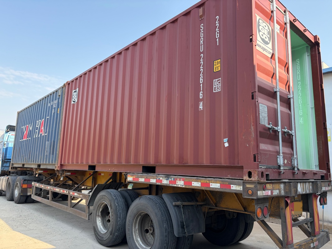 Un container plin de plase de umbrelă a fost expediat în Japonia în această dimineață