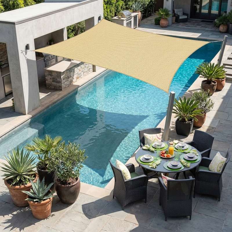 HDPE Shade Sail Produse de umbrire pentru acasă HDPE Shade Sail Produse de umbrire pentru acasă